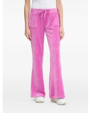 Juicy Couture Embroidered Patch-Pocket Pants - Pink