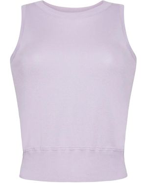 Adam Lippes Shell Fine-Knit Top - Purple
