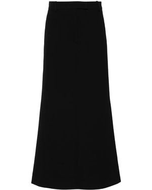 Acne Studios Mid-Waist Flared Midi Skirt - Black