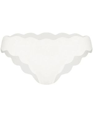 Marysia Swim Antibes Scalloped Bikini Bottoms - Women's - Polyamide/spandex/elastane - White