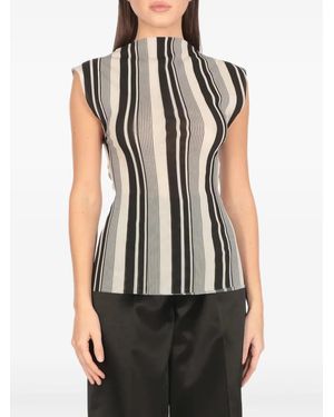 Philosophy Di Lorenzo Serafini Blusa A Righe - Nero
