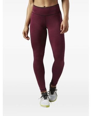 Reebok Contrasting-Seam Leggings - Red