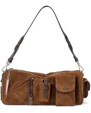 Ba&sh Beni Suede Shoulder Bag - Brown