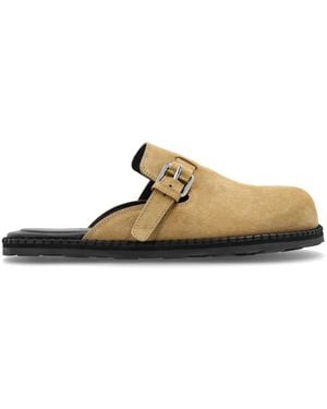 Moschino Mules En Daim À Boucle - Neutre