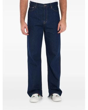 Gucci High Waist Jeans Met Wijde Pijpen - Blauw