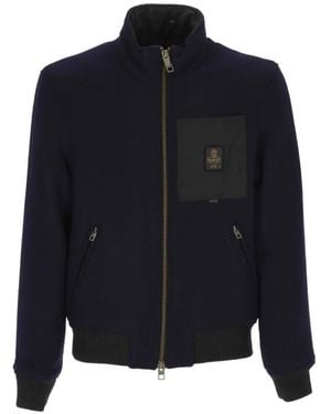 Refrigiwear Logo-Patch Zip-Up Jacket - Blue