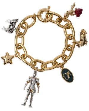 Burberry Chain-Link Charm Bracelet - White