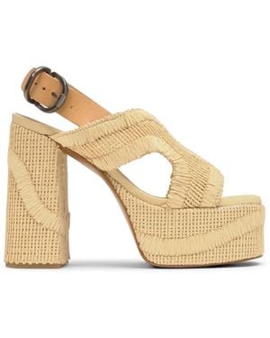 Castañer Francina Woven Platform Sandals - Natural