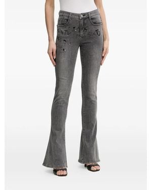 Miss Sixty Vaqueros Acampanados Con Apliques - Gris