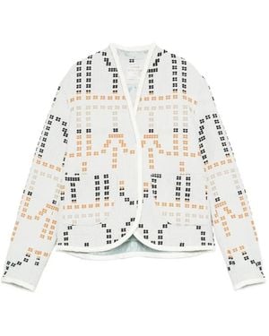 forte_forte Samarcanda Jacquard Jacket - White