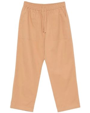 Maison Kitsuné Drawstring Patch-Pocket Trousers - White