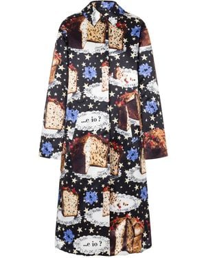 Moschino Star-Print Coat - Blue