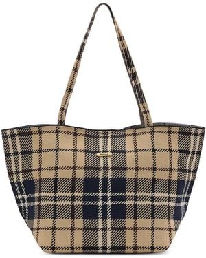 Barbour Large Layla Tartan Tote Bag - Black