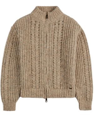 Fay Cardigan À Fermeture Zippée - Marron