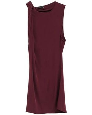 Atlein Knotted Draped Top - Purple