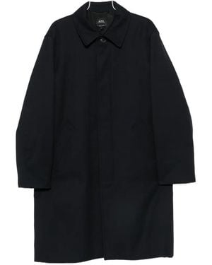 A.P.C. Concealed-Button Coat - Black