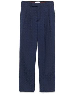 Marine Serre Pantalones Moon Diamond en jacquard - Azul