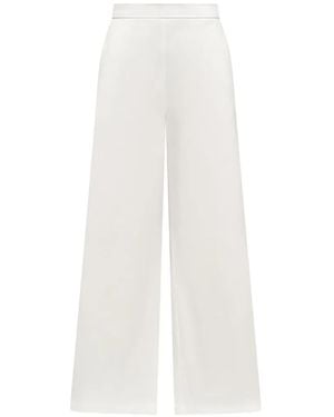 Maliparmi Topstitched Flared Trousers - White