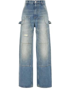 Moschino Mid-Rise Wide-Leg Jeans - Blue