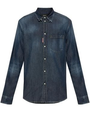 DSquared² Klassisches Jeanshemd - Blau