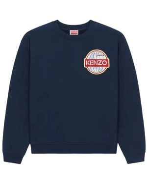KENZO Felpa Con Applicazione - Blu