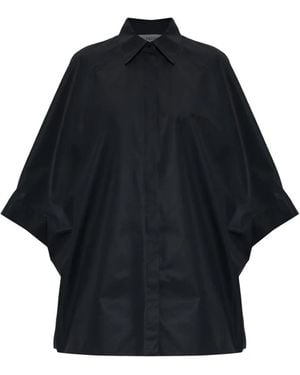 Balenciaga Oversize Short-Sleeve Shirt - Blue
