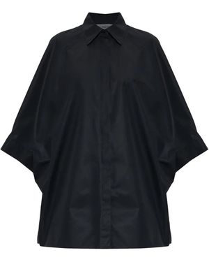 Balenciaga Camicia Oversize A Maniche Corte - Blu