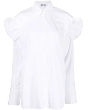 Maticevski Ruched Oversized Shirt - White