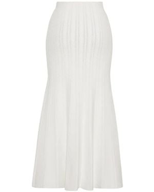 Adam Lippes Lyra Pointelle-Knit Midi Skirt - White