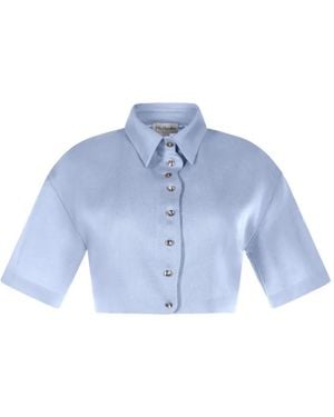 Mia Peculiar Hemd Mit Wellendetail - Blau