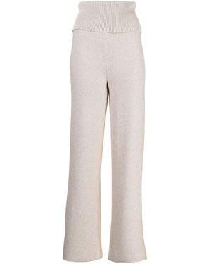 Off-White c/o Virgil Abloh Diag Languid Two-Tone Knit Trousers - White