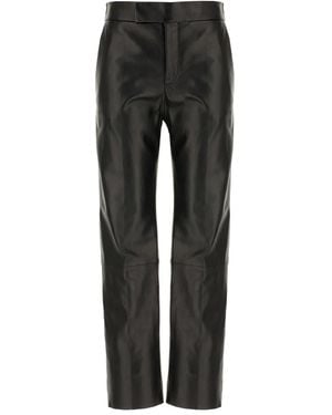 Alberta Ferretti Leather Trousers - Grey