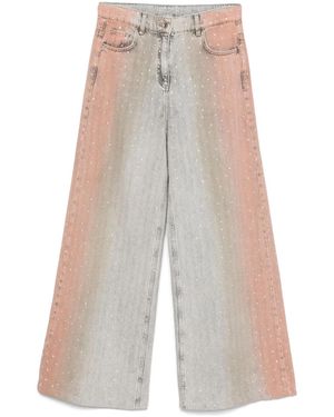 Patrizia Pepe Rhinestone-Embellished Jeans - White