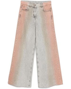 Patrizia Pepe Jeans Con Strass - Bianco