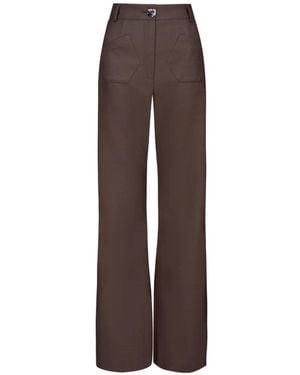 Violante Nessi Francis Flared Trousers - Brown