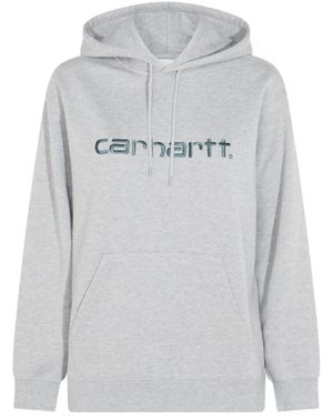 Carhartt Sudadera con capucha y logo bordado - Gris