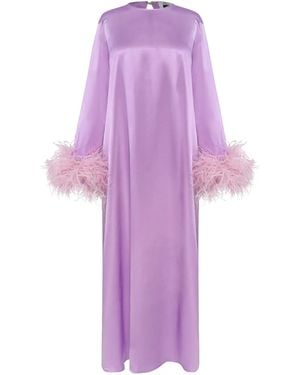 Sleeper Vestido con ribete de plumas - Morado
