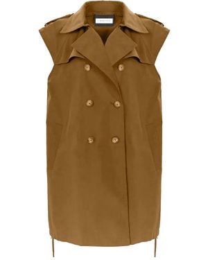 Caractere Sleeveless Trench Coat - グリーン