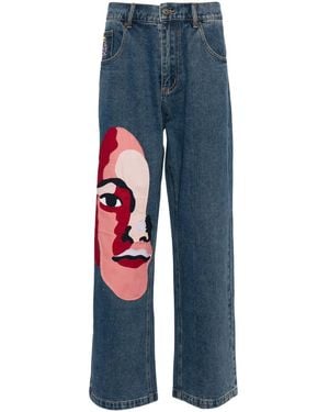 Kidsuper Jeans Dritti Face - Blu