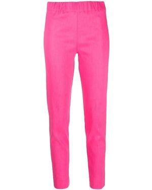 D.exterior Elasticated-Waist Slim-Cut Leggings - Pink
