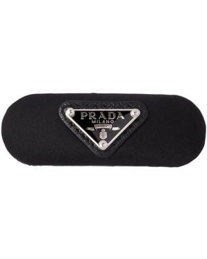 Prada Haarspange Aus Re-nylon - Schwarz
