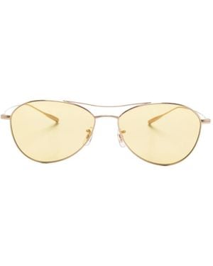 Eyevan 7285 Geometric-Frame Sunglasses - Natural