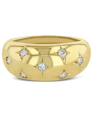 Zoe Chicco 14K Medium Aura Diamond Ring - Metallic