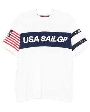 Tommy Hilfiger X U. Sail Gp Graphic-Print T-Shirt - Blue