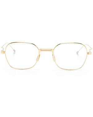 Thom Browne Brille Mit Eckigem Gestell - Natur
