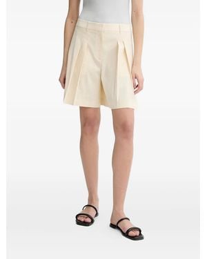 Theory Geplooide Shorts - Naturel