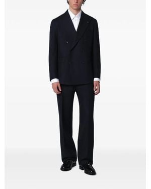 Tagliatore New York Double-Breasted Suit - Black