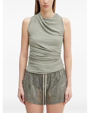 Rick Owens Top Luna Drapeado Sin Mangas - Verde