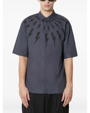 Neil Barrett Lightning Bolt Shirt - Grey