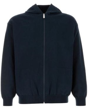 Herno Felpa Laminar Con Zip - Blu